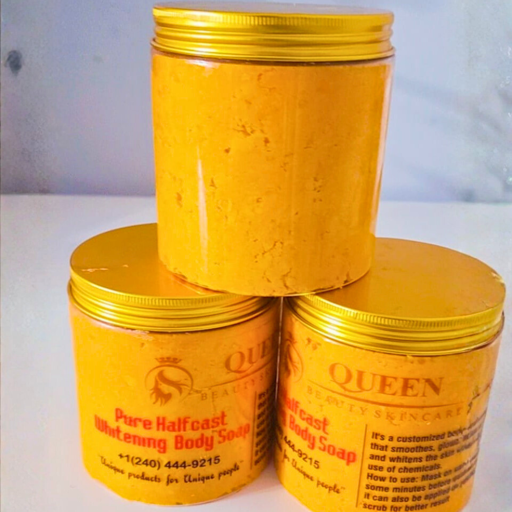 Pure Half-Cast Strong Whitening Body Paste Soap - 500ml