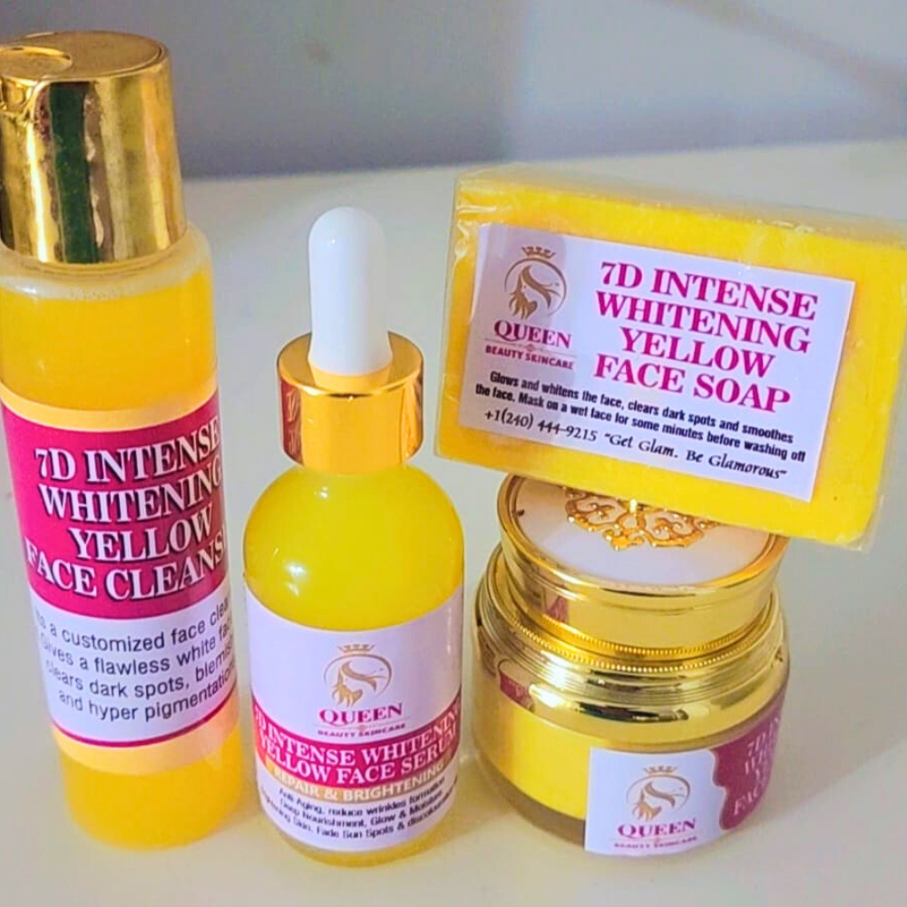 Intense Whitening Yellow Tone Facial Set (4pcs)