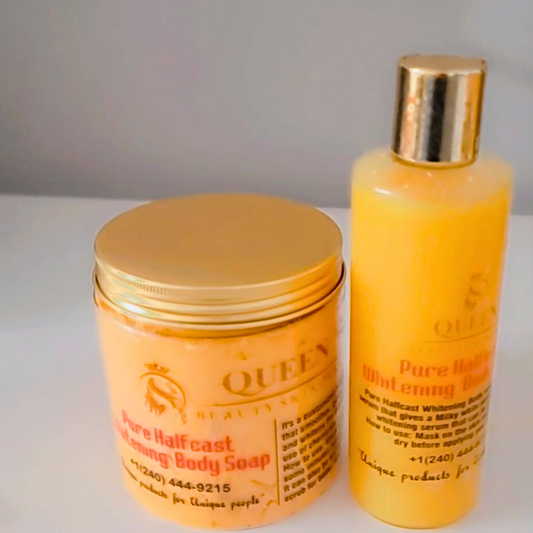 Pure Halfcast Strong Whitening Body Soap & Oil 2-Set